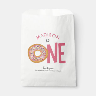 Cute Colorful Donuts One First Birthday Favour Bag