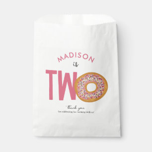 Cute Colorful Donuts Two 2nd Birthday Favour Bag