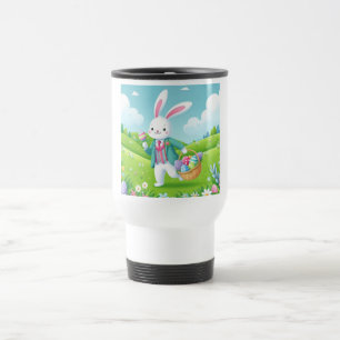 Cute, colorful Easter bunny Travel Mug