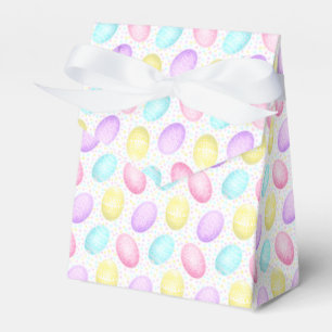 Cute Colorful Easter Egg Pattern Party Favor Box