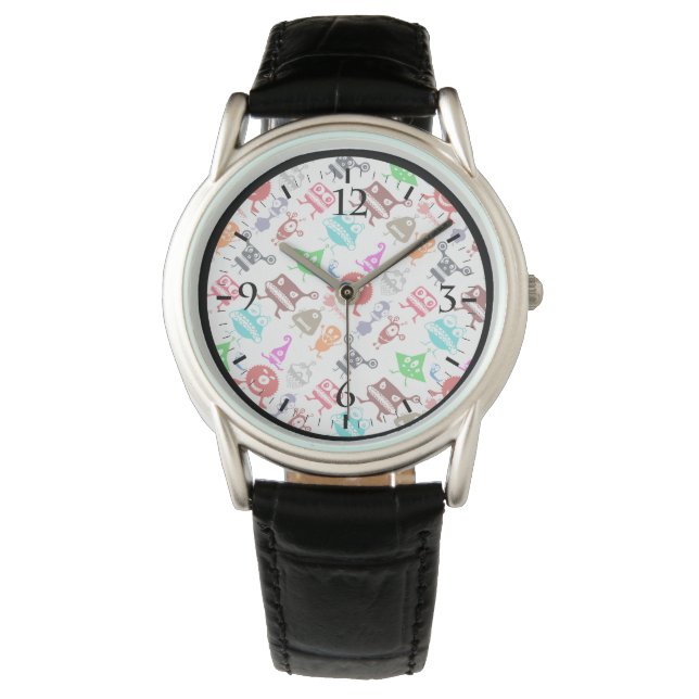 Cute colorful funny monsters patterns watch (Front)