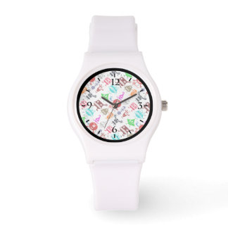 Cute colorful funny monsters patterns watch