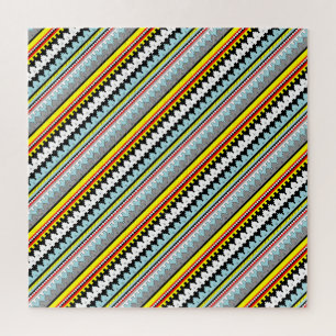 Cute colorful geometric stripes pattern Case-Mate  Jigsaw Puzzle