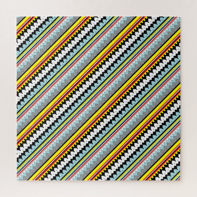Cute colorful geometric stripes pattern Case-Mate  Jigsaw Puzzle (Vertical)