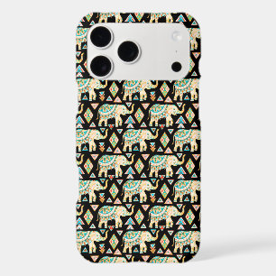 Cute colorful indian elephants pattern