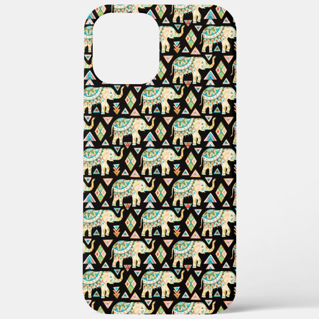 Cute colorful indian elephants pattern Case-Mate iPhone case (Back)