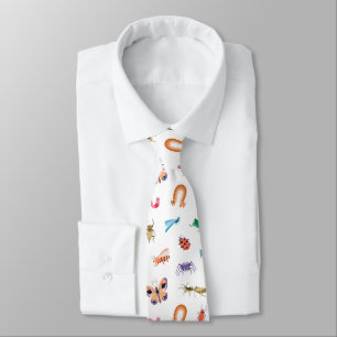 Cute Colorful Insect Pattern Tie