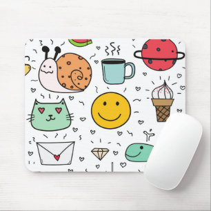 Cute Colorful Kids Toys Doodle  Mouse Pad