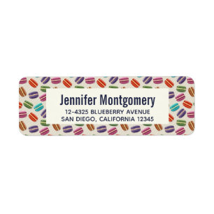 Cute Colorful Macarons Pattern with Polka Dots