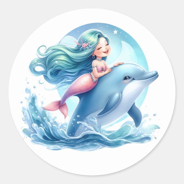 Cute Colorful Mermaid Stickers (Front)
