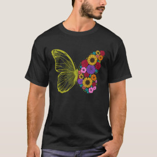 Cute Colorful Monarch Butterfly Flower Butterflie T-Shirt