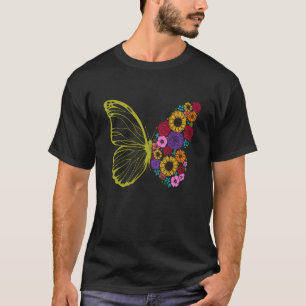Cute Colorful Monarch Butterfly Flower Butterflies T-Shirt