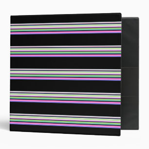 Cute colorful neon stripes binder