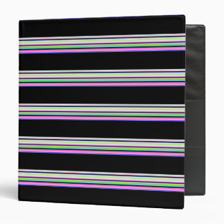 Cute colorful neon stripes binder