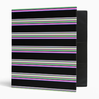 Cute colorful neon stripes binder