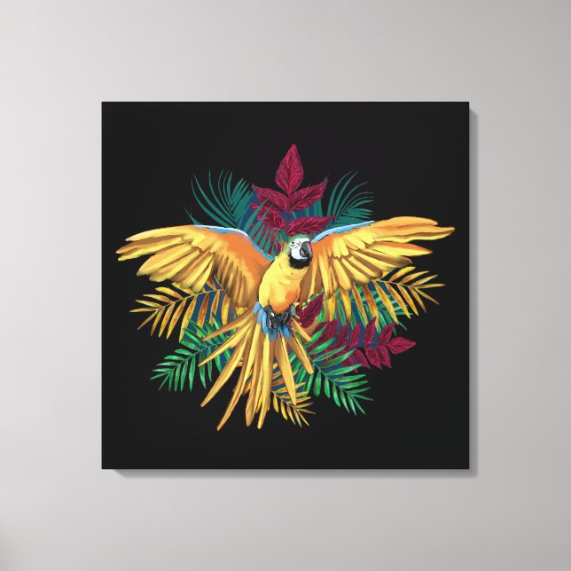 Cute colorful Parrot Design Canvas Print (Front)