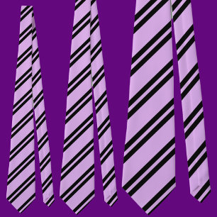 Cute Colorful Purple Stripes Pattern          Tie