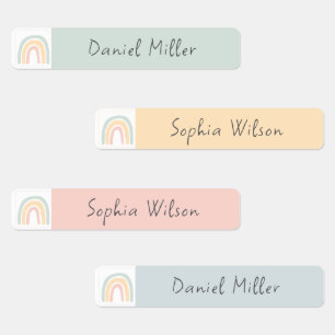 Cute Colorful Rainbow Custom Tow Names