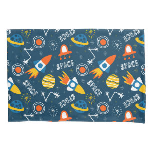 Cute Colorful Space Adventures Pattern Pillowcase