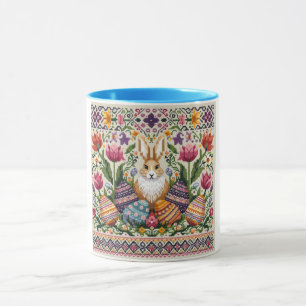 Cute/Colorful Spring/Easter fair isle  Mug