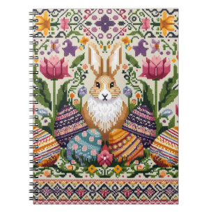 Cute/Colorful Spring/Easter fair isle Notebook