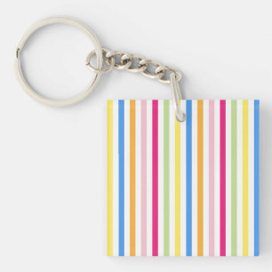 Cute colorful stripes leggings keychain
