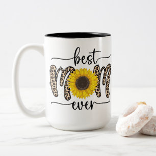 Cute Colorful Succulent Cactus Pattern Two-Tone Coffee Mug