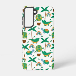 Cute Colorful Turtle Alligator Rainbow Pattern Samsung Galaxy Case
