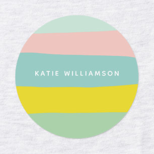Cute Colour Block Stripes in Minty Pastels
