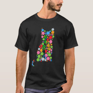 Cute Colour Polka Dot Cat Lover International Dot  T-Shirt