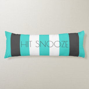 Cute Colour Striped Grey and Blue Pattern With Tex Body Pillow