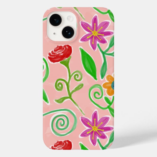 cute coloured flowers Case-Mate iPhone case (Back)