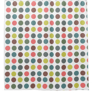 Cute colourful 70s pattern with polka dots