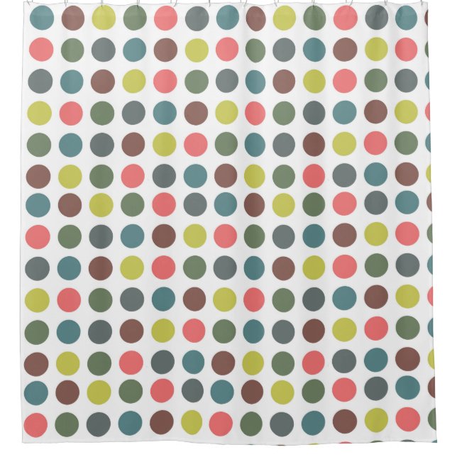 Cute colourful 70s pattern with polka dots (Front)