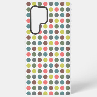 Cute colourful 70s pattern with polka dots samsung galaxy case