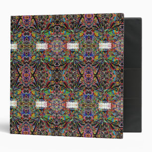 Cute colourful abstract angry skull binder