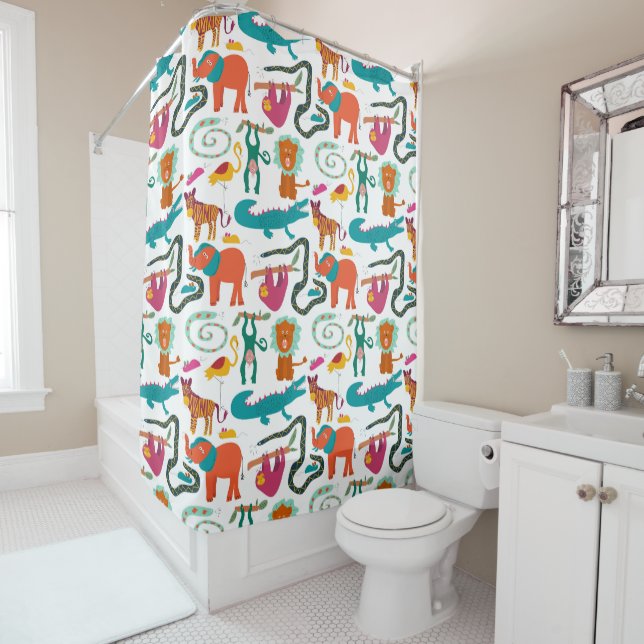 Cute Colourful Abstract Animals Kids Pattern (In Situ)