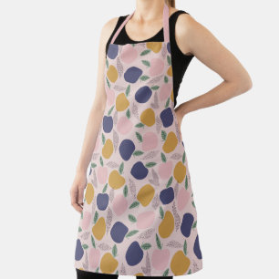 Cute Colourful Abstract Apple Pattern Print Apron