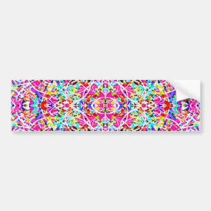 Cute colourful abstract design bumper sticker