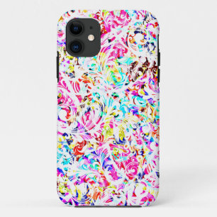 Cute colourful abstract floral iPhone 11 case