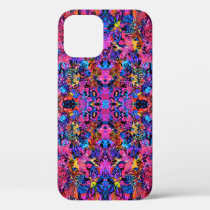 Cute colourful abstract floral patterns iPhone 12 pro case