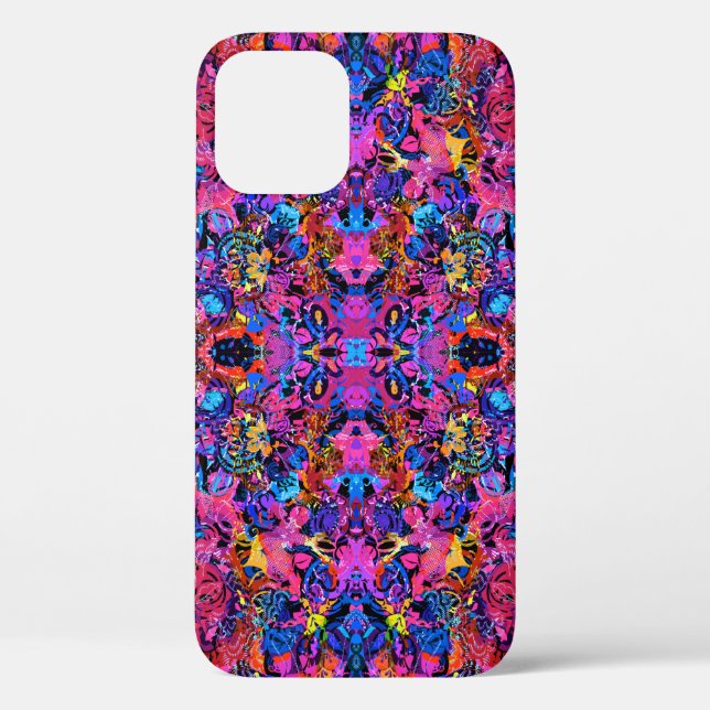 Cute colourful abstract floral patterns Case-Mate iPhone case (Back)