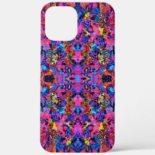Cute colourful abstract floral patterns iPhone 12 pro max case