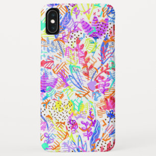 Cute colourful abstract flowers patterns iPhone XS max case