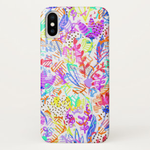 Cute colourful abstract flowers patterns Case-Mate iPhone case