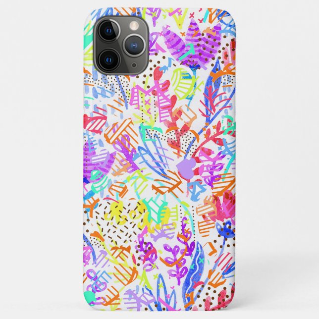 Cute colourful abstract flowers patterns Case-Mate iPhone case (Back)