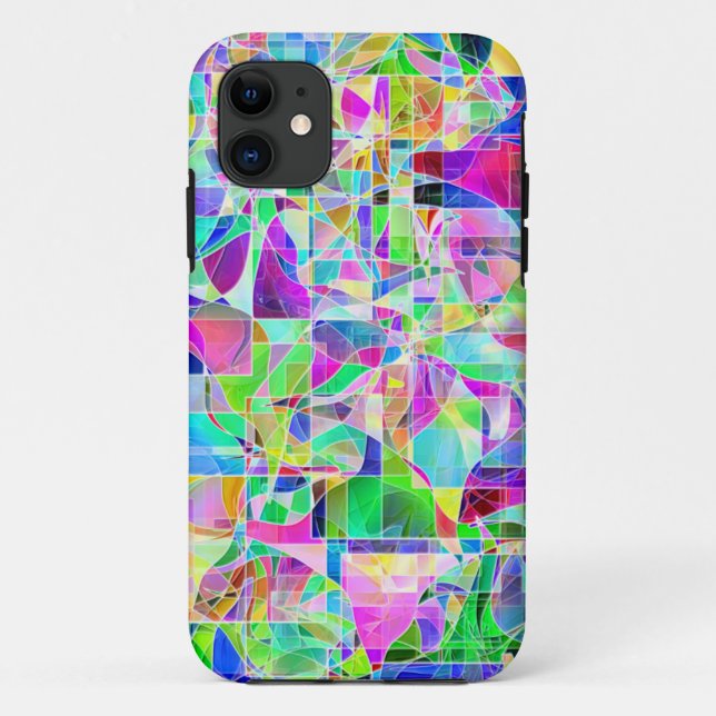 Cute colourful abstract geometric fragments design Case-Mate iPhone case (Back)