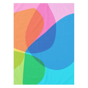 Cute Colourful Abstract Geometric Rainbow  Tablecloth