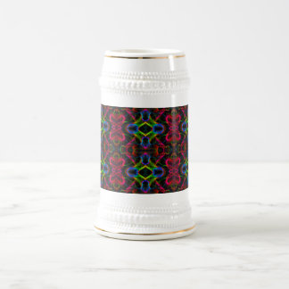 Cute colourful abstract lines beer stein