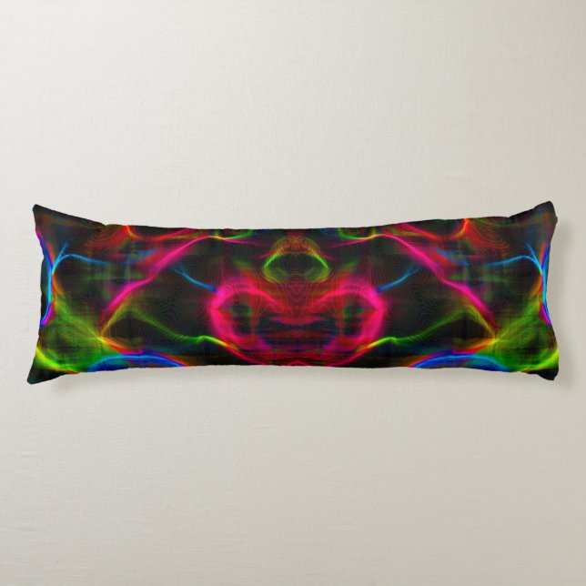 Cute colourful abstract lines  body pillow (Front)